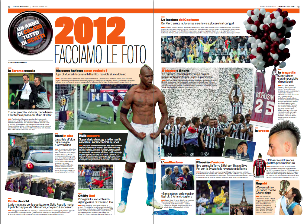 米兰体育报评2012年意大利足球几大瞬间