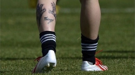 图片:梅西的新纹身.[via