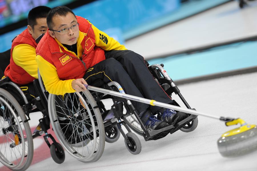 冬季残奥会中国轮椅冰壶队进四强,创历史_虎扑
