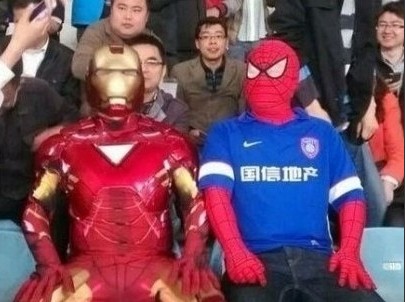 惊!钢铁侠、蜘蛛侠现身南京助阵舜天_虎扑中国