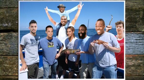 季后赛首轮行将结束,各队恶搞钓鱼图出炉_虎扑