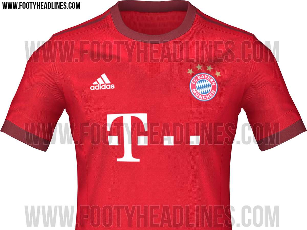 拜仁下赛季球衣谍照曝光,主场球衣回归红色