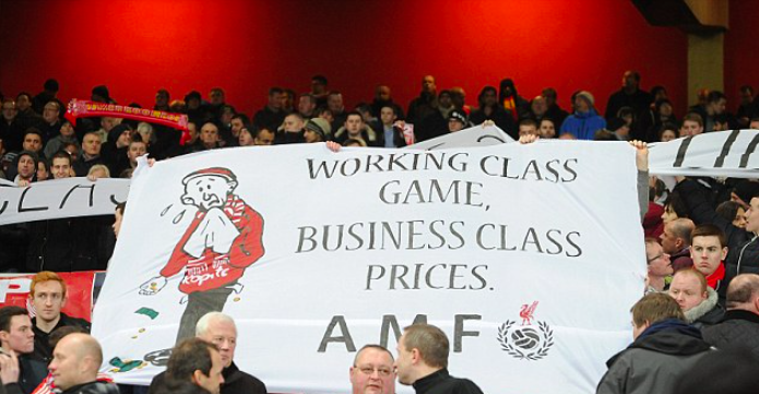 利物浦球迷计划在比赛中抗议球票涨价潮