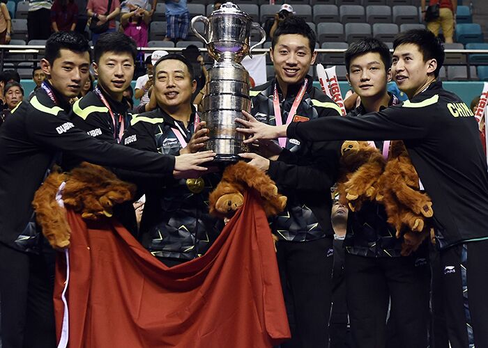 乒乓球:中国队再次扩大优势夺得冠军