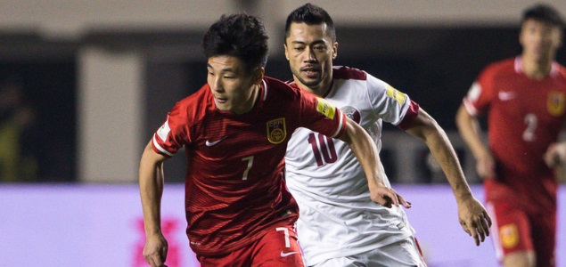 世预赛:黄博文 武磊 建功,国足2-0卡塔尔_虎扑中