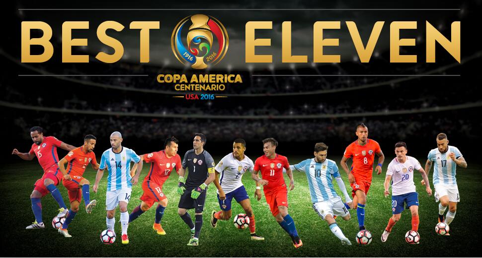 百年美洲杯最佳阵容:梅西桑切斯领衔_虎扑国际