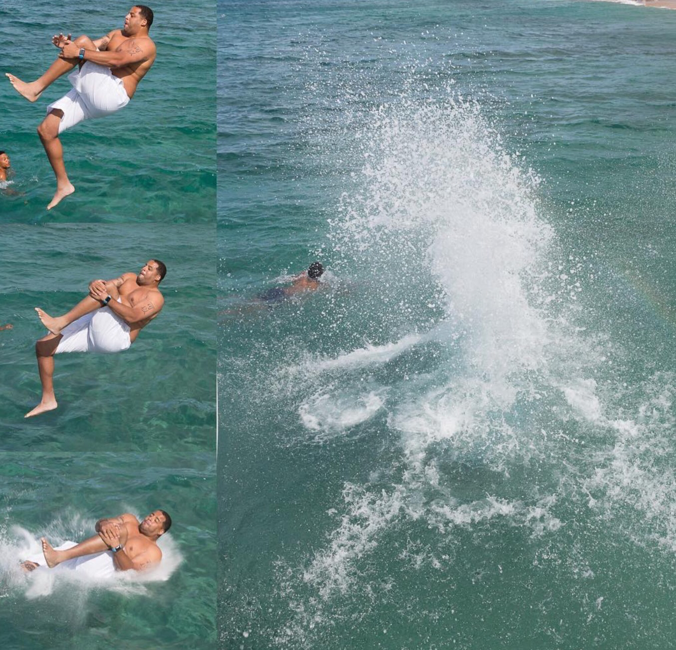 想看胖子跳水?肖恩-梅给你演示_虎扑NBA新闻