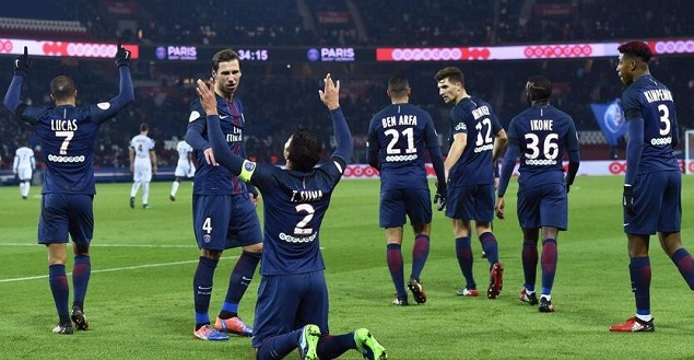 卡瓦尼建功，巴黎圣日耳曼2-0昂热_虎扑国际足球新闻