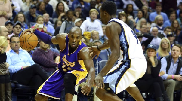 湖人球员科比-布莱恩特在接受采访中谈到了灰熊球员托尼-阿伦.