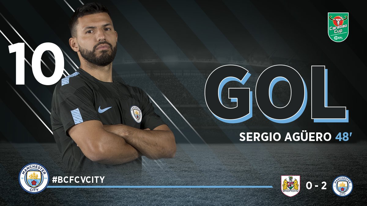 GIF：阿圭罗建功，曼城2-0布里斯托尔城