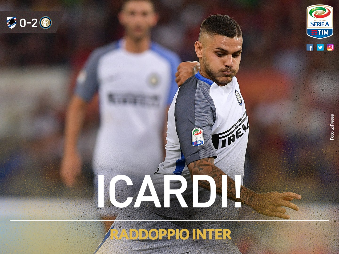 GIF：拉菲尼亚造点，伊卡尔迪攻入<a href=https://www.310bf.com/tags-%E6%84%8F%E7%94%B2-0.html target=_blank class=infotextkey>意甲</a>第100球