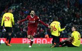 GIF：萨拉赫大四喜，利物浦5-0沃特福德