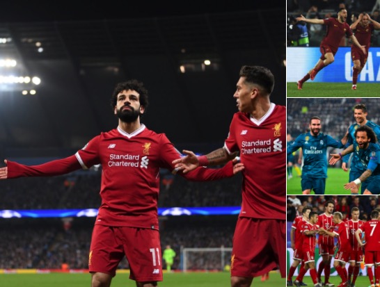 8年来欧冠4强球队首次来自不同联赛