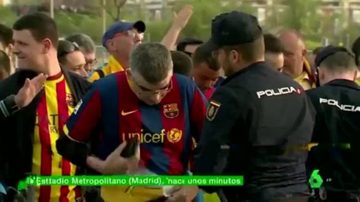 国王杯决赛前马德里警方没收加泰区旗色球衣