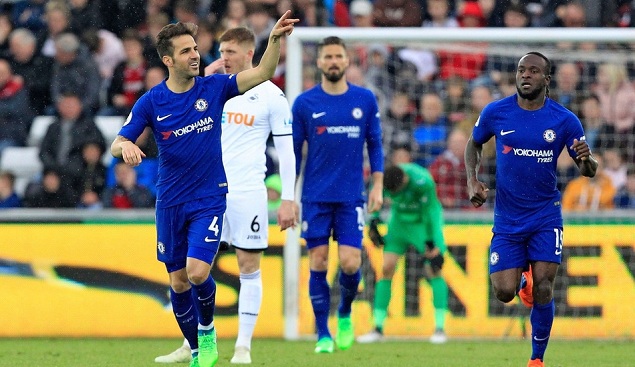 法布雷加斯制胜球，切尔西客场1-0赛季双杀斯旺西城