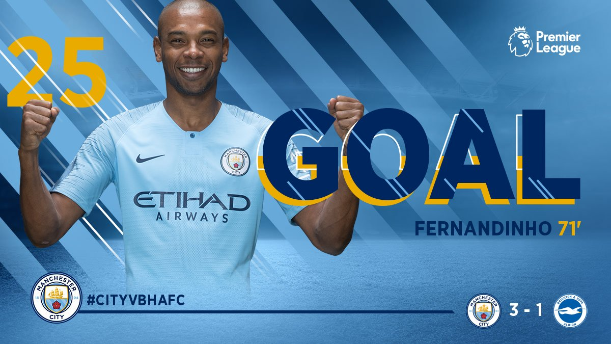 GIF：萨内助攻戴帽，费尔南迪尼奥推射建功