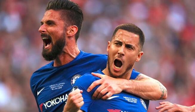 阿扎尔点球制胜，切尔西1-0曼联夺足总杯冠军