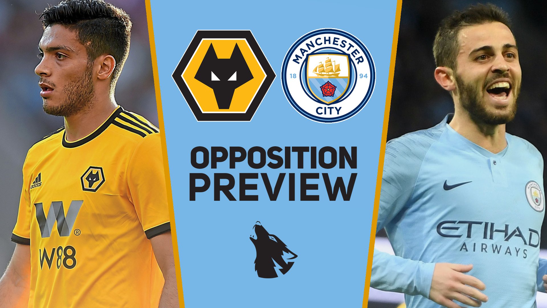 狼队vs曼城：B-席尔瓦、阿圭罗领衔，萨内替补