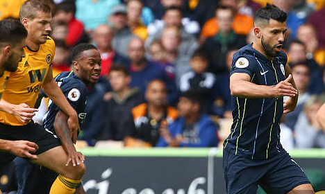 GIF：运气差点儿意思！阿圭罗、斯特林射门接连打中门框