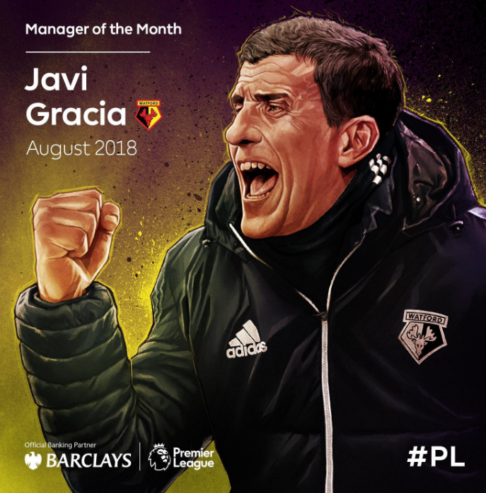 官方：沃特福德主帅格拉西亚当选<a href=https://www.310bf.com/tags-%E8%8B%B1%E8%B6%85-0.html target=_blank class=infotextkey>英超</a>8月最佳主帅