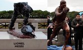 无语，梅西雕塑被破坏8个月后仍未得到修复