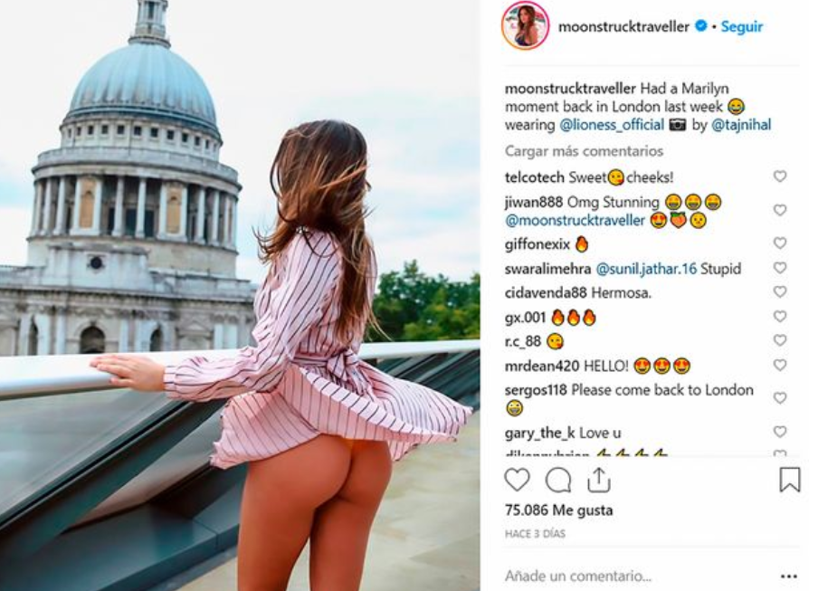 性感，小豌豆女友圣保罗教堂前拍照引热议