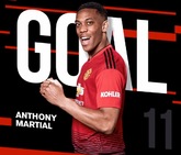 GIF：连续4场英超破门！马夏尔接桑切斯助攻扳平比分