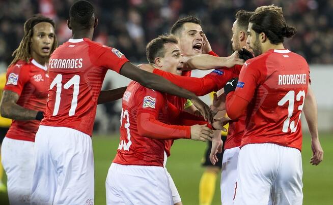 欧国联：塞费罗维奇戴帽，瑞士5-2逆转比利时晋级4强