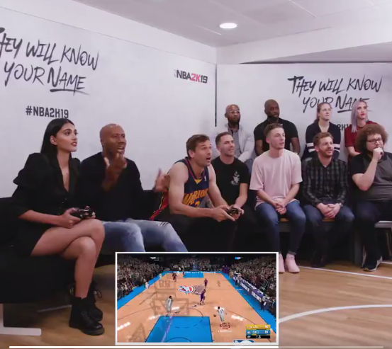 2K名人赛，略伦特用湖人战胜女模特的雷霆