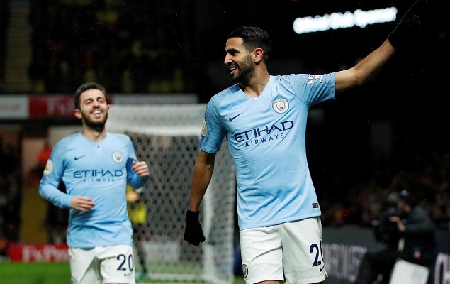 马赫雷斯传射萨内破门，曼城客场2-1沃特福德