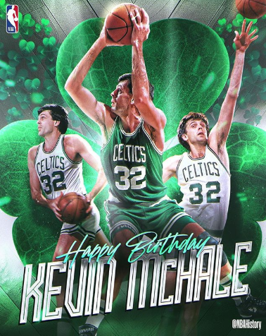 NBA官方祝名宿凯文-麦克海尔61岁生日快乐