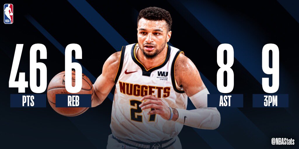 NBA官方评选今日最佳数据:默里46 6 8当选