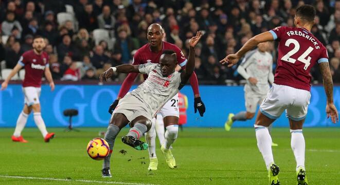 马内争议进球安东尼奥扳平，利物浦客场1-1西汉姆