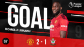 GIF：卢卡库搓射远角破门，曼联2-1反超比分