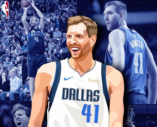 NBA官方发图祝贺诺维茨基出场数升至历史第三