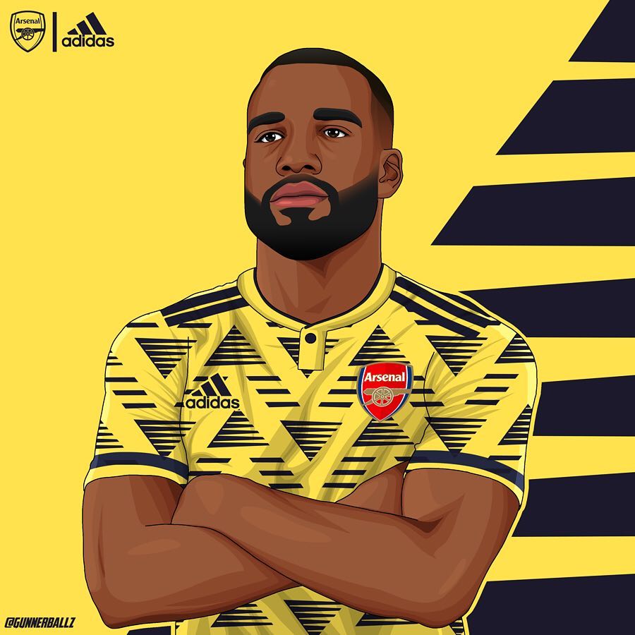 枪迷调侃新赛季客场球衣，拉卡泽特也加入其中