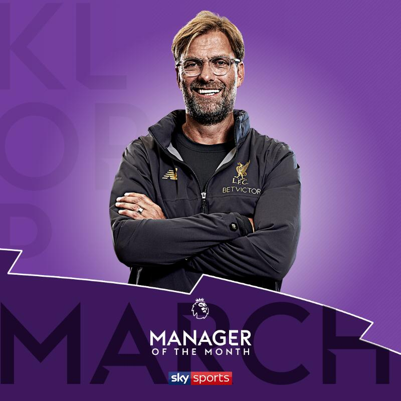 官方：克洛普当选<a href=https://www.310bf.com/tags-%E8%8B%B1%E8%B6%85-0.html target=_blank class=infotextkey>英超</a>三月最佳教练，本赛季第二次当选