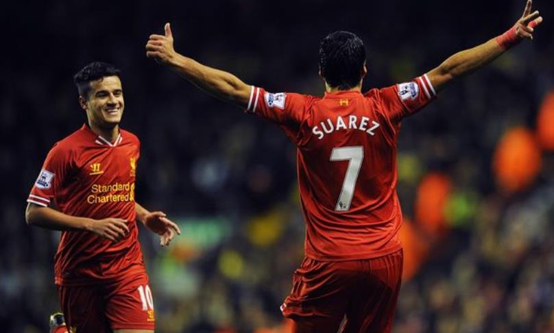 回声报名记：库蒂尼奥、苏亚雷斯称不上利物浦的传奇