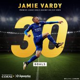 豪门杀手！瓦尔迪对Top6球队英超进球累计已过30