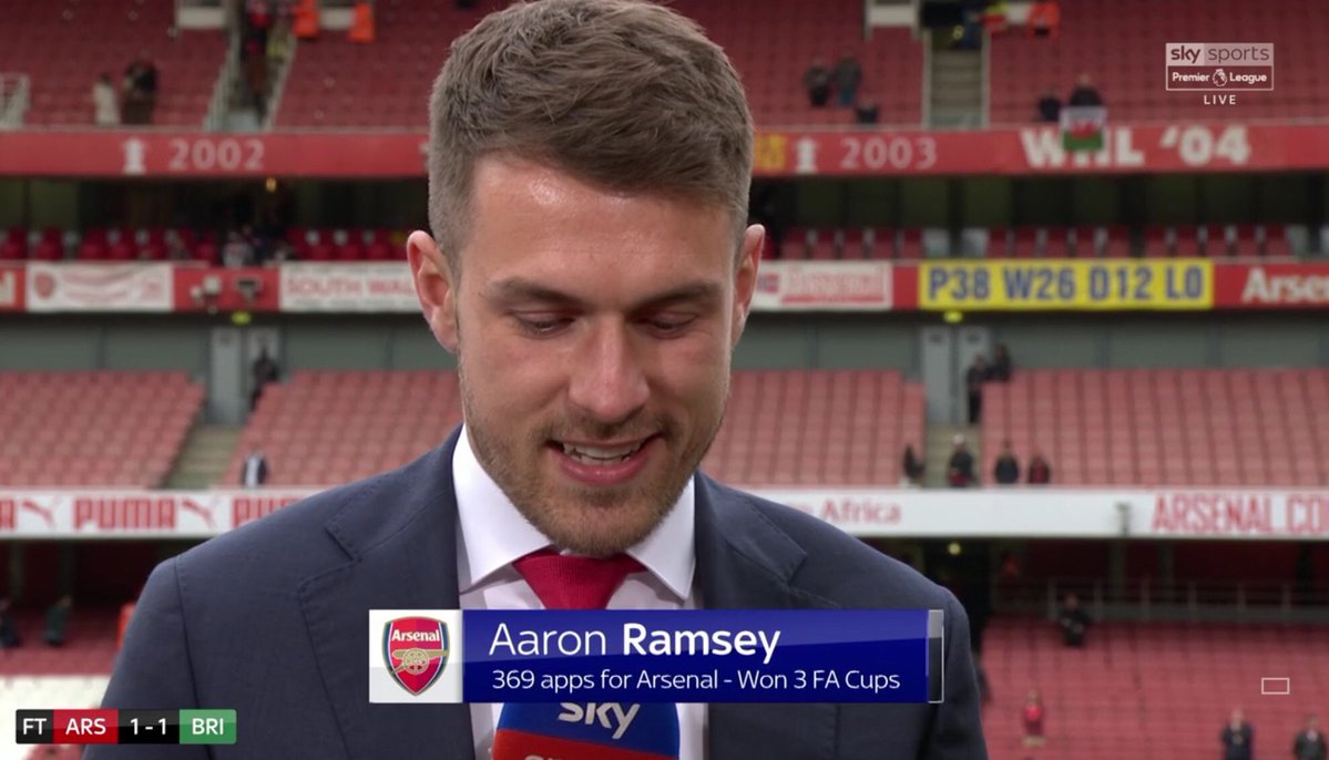 拉姆塞：感谢球迷们的不离不弃，看着我从男孩长成男人