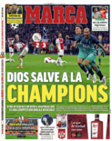 马卡报头版：上帝拯救了欧冠，又一场不可思议的逆转