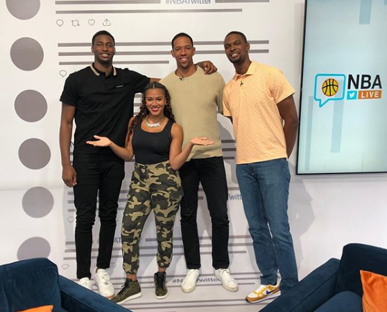 弗莱、波什以及小贾伦-杰克逊参加NBA推特直播活动