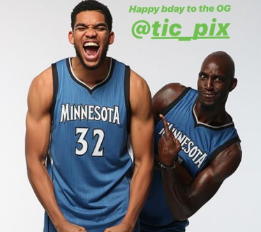 致敬前辈！唐斯祝凯文-加内特43岁生日快乐