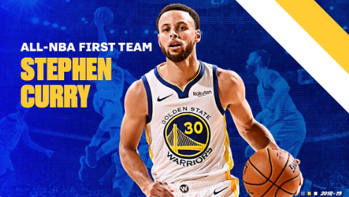勇士官推祝贺库里、杜兰特分别入选最佳阵容一阵和二阵