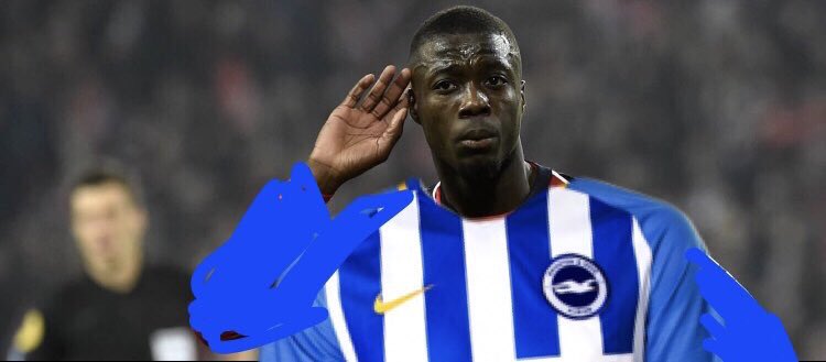 佩佩给自己P上布莱顿球衣，并艾特老队友：可还行？