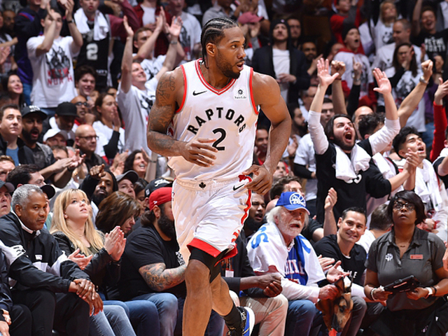 伦纳德季后赛三分命中数追平保罗-乔治，升至第28位