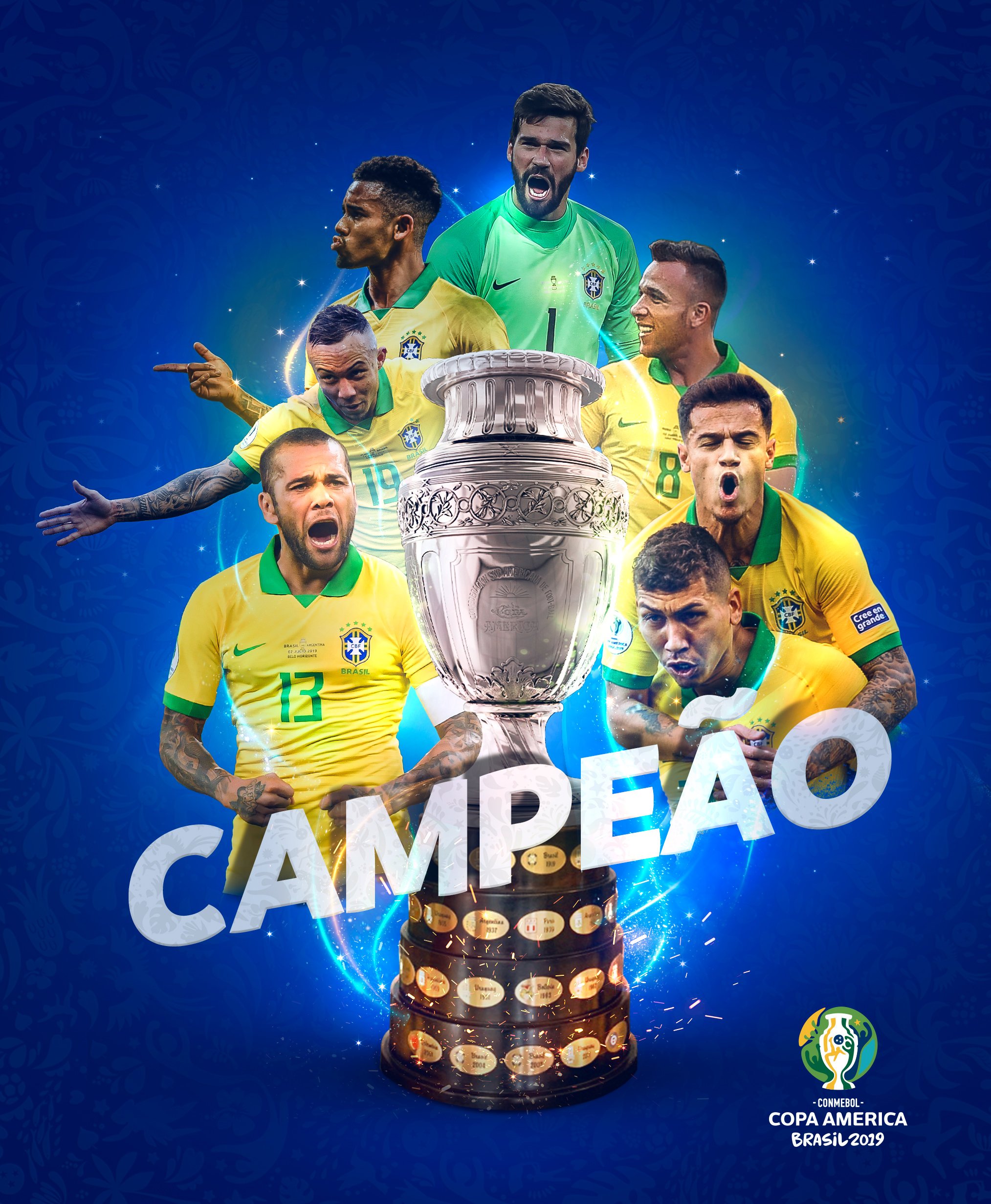 巴西第9次赢得美洲杯冠军,5次主场作战均夺冠