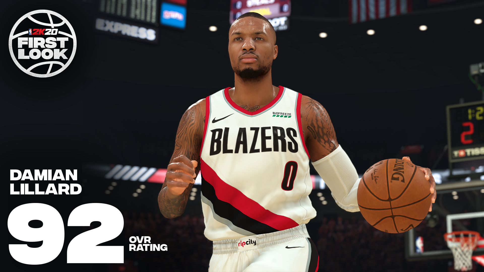 达米安-利拉德NBA 2K20能力值公布：92