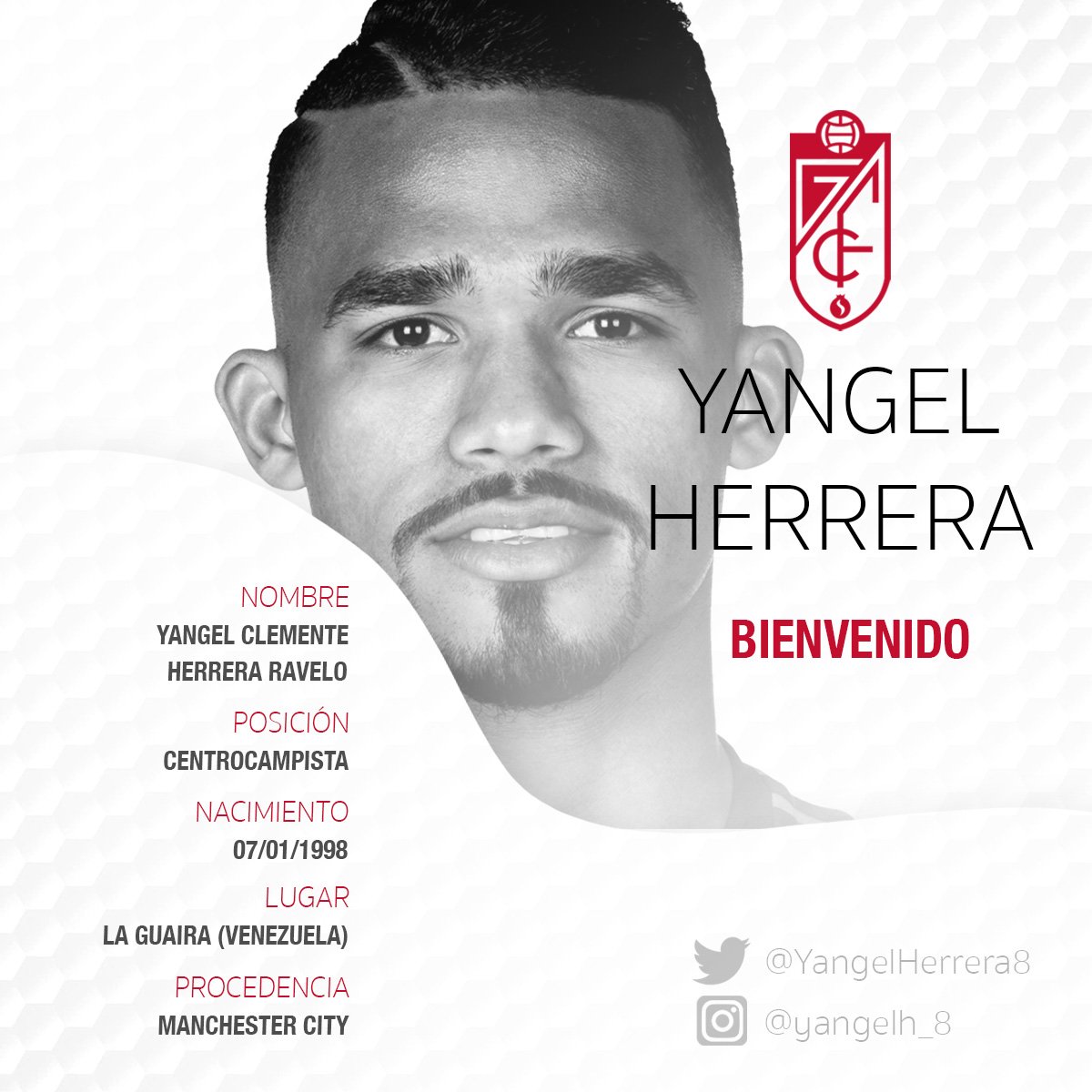 官方：曼城中场小将埃雷拉租借加盟格拉纳达