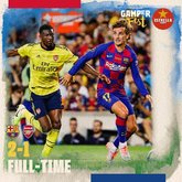 GIF：绝杀时刻？苏亚雷斯凌空斩，巴萨2-1阿森纳